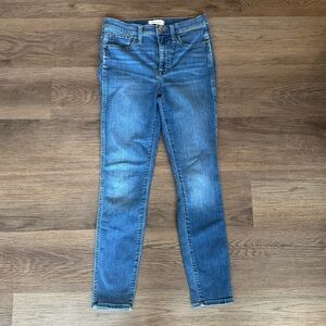 Madewell 10" Roadtripper High Rise Skinny Jeans‎ Size 26 Medium Wash Denim
